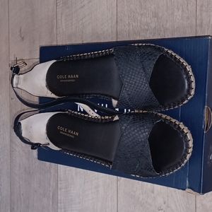 Cole Haan Cloudfeel Espadrille Ankle Strap Sandals Sz 7.5